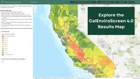 Explore the CalEnviroScreen 4.0 Results Map