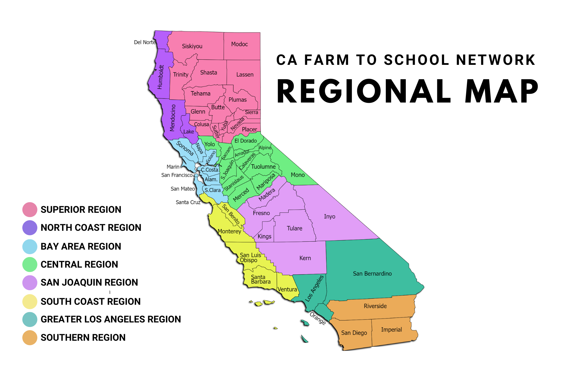 Farm to School Network Regional Map