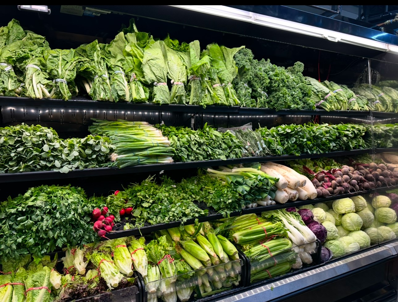 Produce section in market